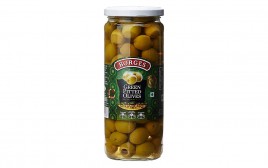 Borges Green Pitted Olives-   Glass Jar  450 grams